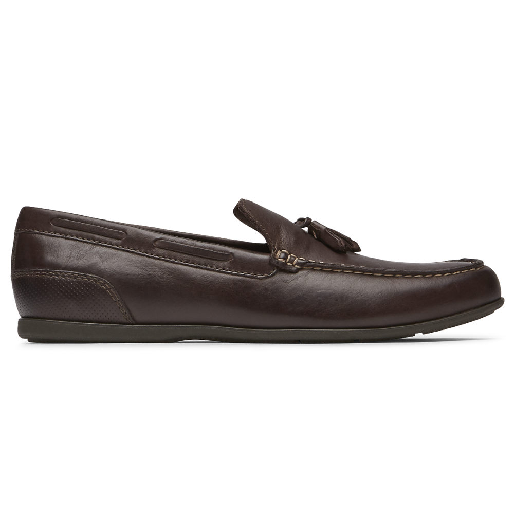 Mocassins Rockport Homem Marrom Escuro - Malcom Tassel - 71530SKLV